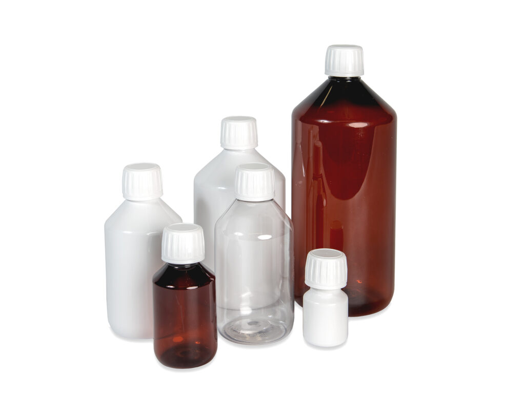 Transparant PET flessen - witte PET flessen - amberkleurige PET flessen