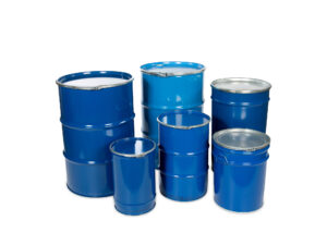 Metalen dekselvaten blauw