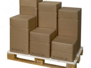 Kartonnen dozen op pallet