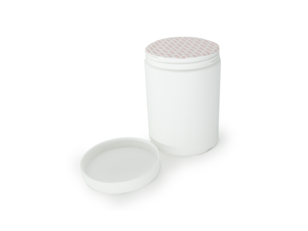 Witte potten met seal