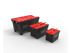 Foto van transportkisten in verschillende groottes